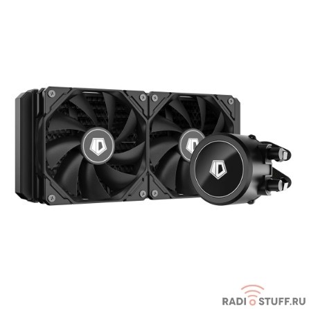 ID-COOLING FROSTFLOW X 240 LITE LGA20XX/1700/1200/115X/AM5/AM4 (6шт/кор,TDP 250W, Черный, Помпа с White LED подств., PWM, DUAL FAN 120mm) RET