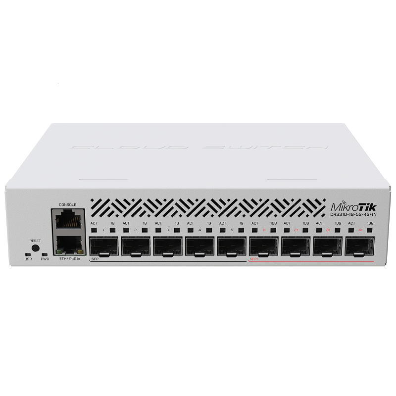 Коммутатор MikroTik netFiber 9 (арт. CRS310-1G-5S-4S+OUT)