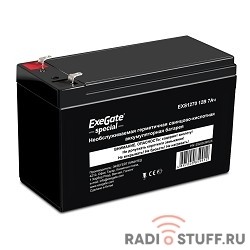 Exegate ES252436RUS Аккумуляторная батарея DT 1207/EXS1270 (12V 7Ah, клеммы F1)