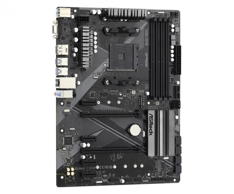 Материнская плата AMD B450 SAM4 ATX B450 PRO4 R2.0 ASROCK