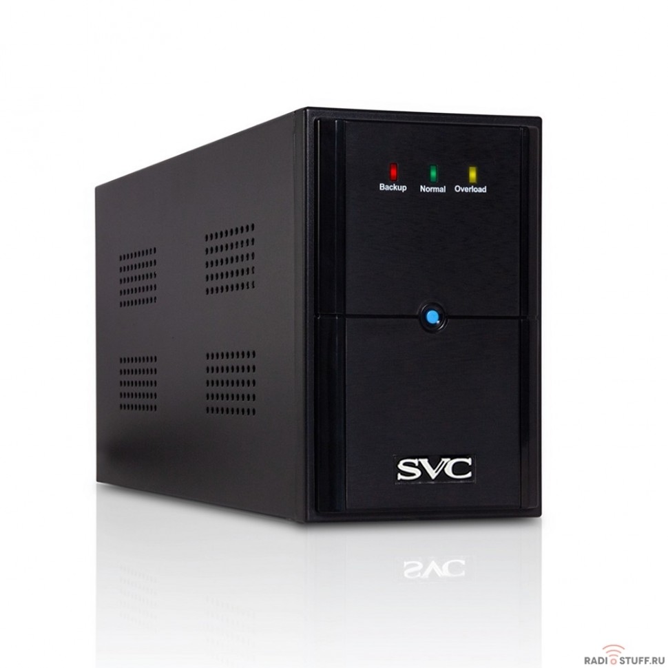 SVC, V-1200-L ИБП, Л-И., 1200ВА/720Вт, Вход:220В, AVR:145-290В, АКБ 2*12В/7.5Ач, Светодиодная индикация, Напольный