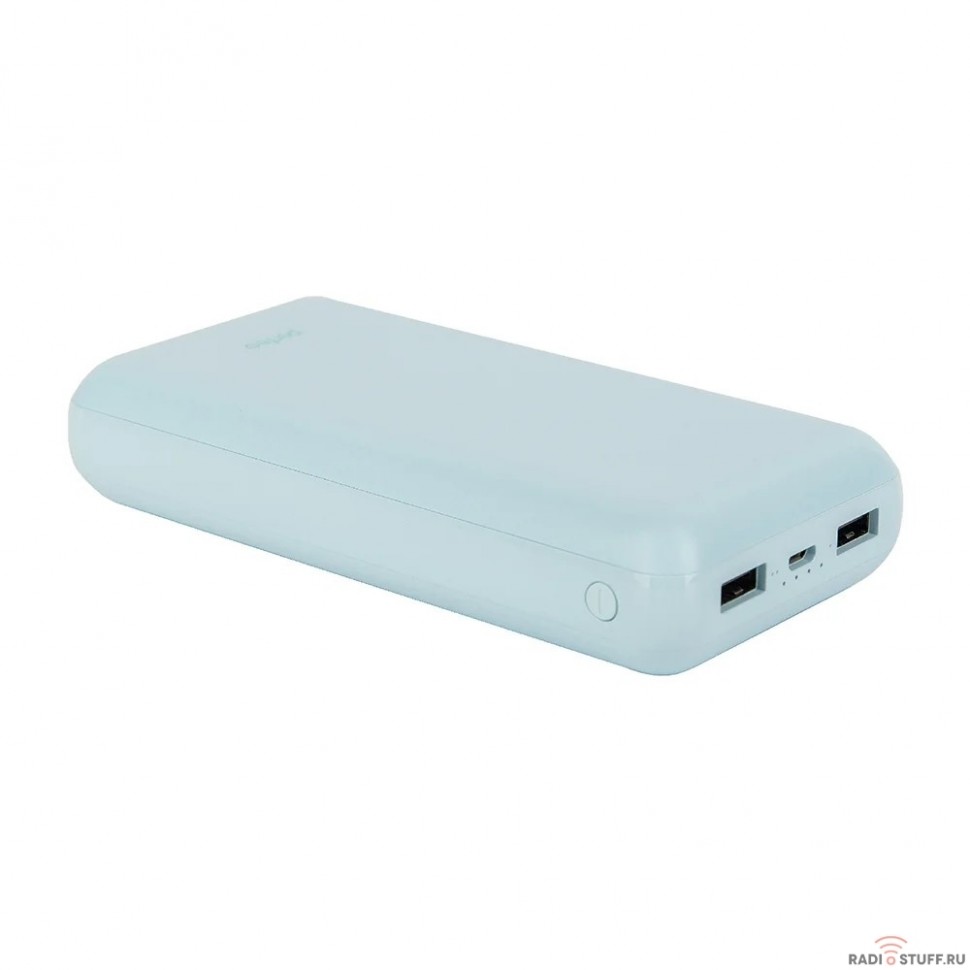 Perfeo Powerbank COLOR VIBE 20000 mah + Micro usb /In Micro usb /Out USB 1 А, 2.1A/ Blue (PF_D0170)