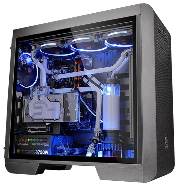 Корпус Tt Core V51 TG [CA-1C6-00M1WN-03] ATX / win / black / no PSU / Tempered Glass