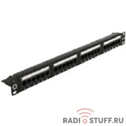 Патч-панель, UTP, 19", cat.6e, 24 порта, Dual Type, 1U, 5bites